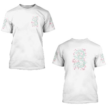 Discover Disney Mulan Mushu Floral Outline Zip 3D T Shirts