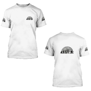 Discover Skiing Ski Evolution Moon Winter Sports Snowboard 3D T Shirts