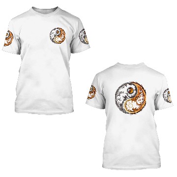 Discover Meditation Yin Yang Sun Moon Graphic 3D T Shirts