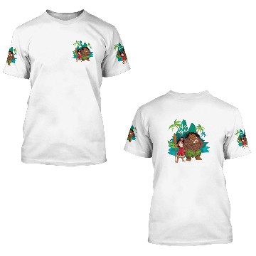 Discover Disney Moana 2 Moana and Maui Together Again Baseball Tees 3D T Shirts
