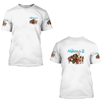 Discover Disney Moana 2 Oceania Adventure Big Crew Panel Baseball Tees 3D T Shirts