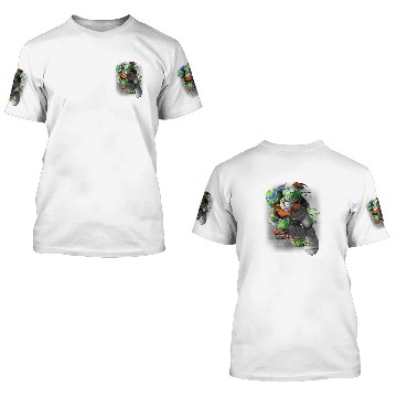 Discover KV9 Turtle Teenage Mutant Ninja Turtles Leonardo Liquid Green 3D T Shirts