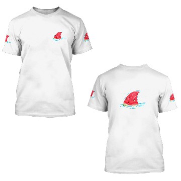 Discover Ocean Shark Fish Fin Watermelon Melon Summer Tropical Fruit 3D T Shirts