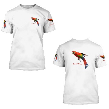 Discover Scarlet Macaw Ornithology Bird 3D T Shirts