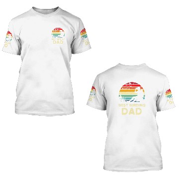 Discover Retro Birding Dad Gift Birdwatching Fathers Day Birdwatcher 3D T Shirts