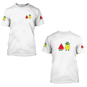 Discover Watermelon pineapples Summer Time Vacation Fruits Watermelon 3D T Shirts
