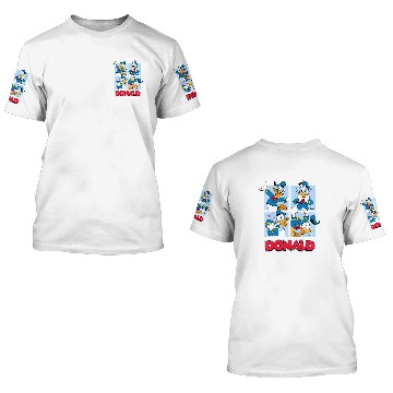 Discover Disney - Donald Duck Grid Baseball Tees 3D T Shirts