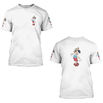 Discover Disney Pinocchio Vintage Portrait Baseball Tees 3D T Shirts