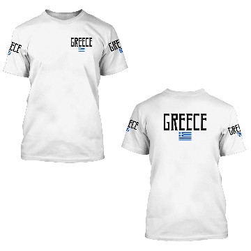 Discover Greece Flag Vintage Black Text 3D T Shirts