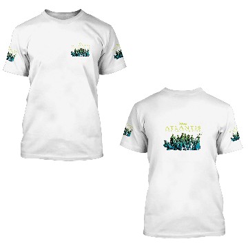Discover Disney Atlantis The Lost Empire Characters Gradient Zip 3D T Shirts