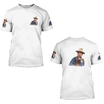 Discover John Wayne "The Duke" - Watercolor - John Wayne - 3D T Shirts