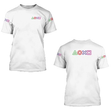 Discover playstation buttons glow 3D T Shirts