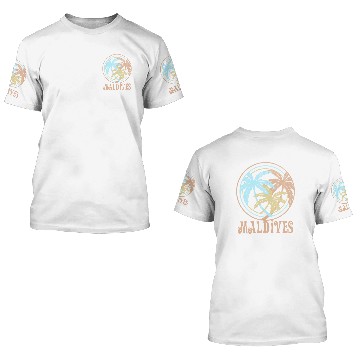 Discover Maldives 3D T Shirts