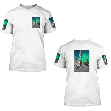 Discover Northern Lights, Aurora Borealis Arctic Winter Alaska Classic 3D T Shirts