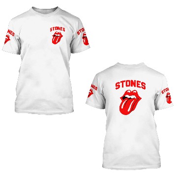 Discover The Rolling Stones Varsity Style Stones 3D T Shirts