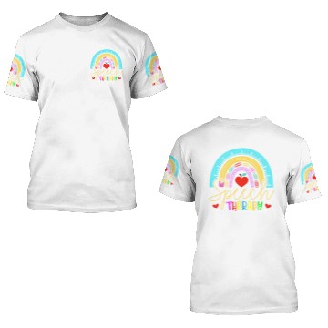 Discover Speech Therapy Leopard Rainbow 3D T Shirts