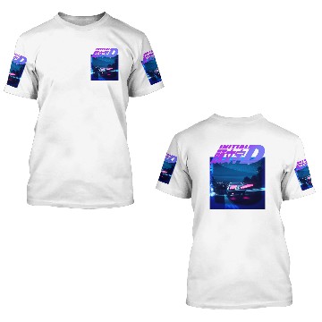 Discover Initial D Neon AE86 Classic 3D T Shirts
