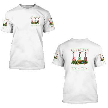 Discover Mele Kalikimaka Ukulele Guitar 3D T Shirts