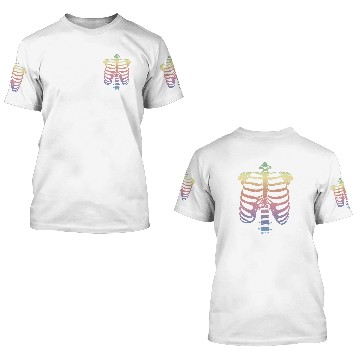 Discover Halloween Skeleton Rib Cage 3D T Shirts