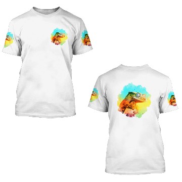 Discover Crested Gecko Watercolor Reptile Keeper Lizard 3D T Shirts