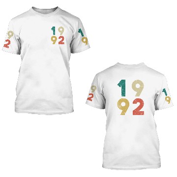 Discover 1992 Vintage Birthday Retro 3D T Shirts