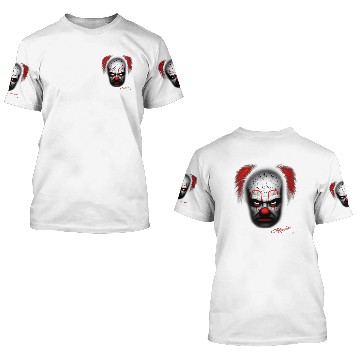 Discover Evil Clown Scary Black 3D T Shirts
