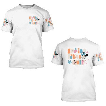 Discover Disney Minnie Mouse Spring Vibes Only Springtime 3D T Shirts