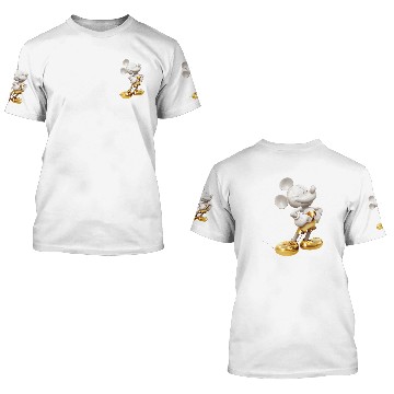 Discover Disney Gold Mickey Mouse Pose 3D T Shirts