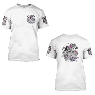 Discover Disneys Sleeping Beauty Floral Sketched Portrait 3D T Shirts