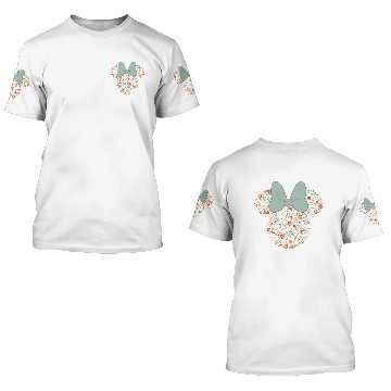 Discover Disney Minnie Mouse Spring Head Icon with Bow Springtime Baseball Jerseys 3D T Shirts