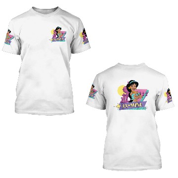 Discover Disneyss Aladdin Retro 90s Couples Matching Princess Jasmine 3D T Shirts