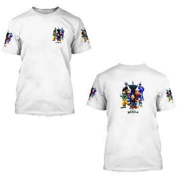 Discover Disneyss Kingdom Hearts Magical Characters Mash Up Chest Logo Baseball Tees 3D T Shirts
