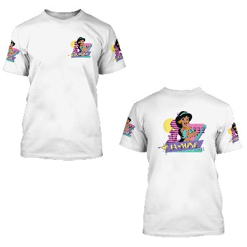 Discover Disneyss Aladdin Retro 90s Couples Matching Princess Jasmine 3D T Shirts