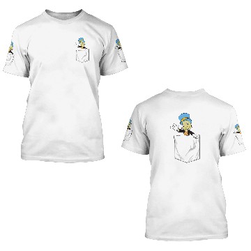 Discover Disney Pinocchio Jiminy Cricket Faux Pocket Baseball Tees 3D T Shirts