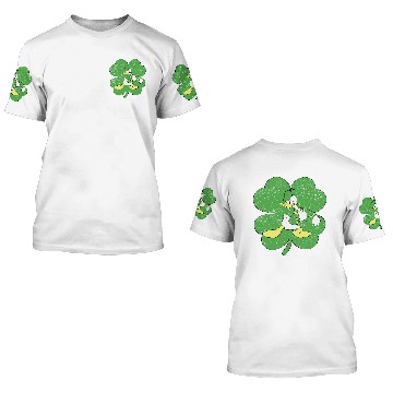 Discover Disney Donald Duck Retro Shamrock St. Patrick's Day 3D T Shirts