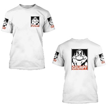 Discover Disney Snow White Grumpy Streetwear Poster 3D T Shirts