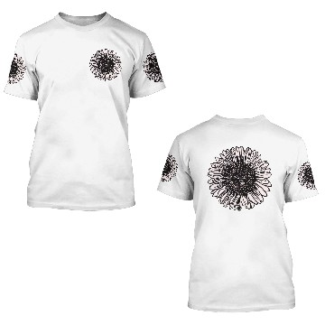 Discover Sunflower Black And White 3D T Shirts