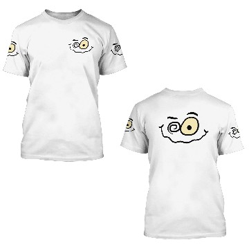 Discover Crazy funny insane smiley face 3D T Shirts