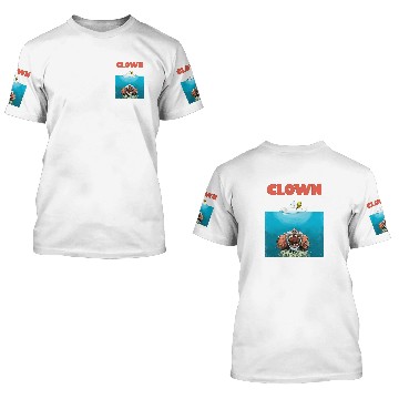 Discover Clown Jaws Teeth Boat  3D T Shirts