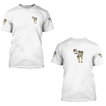 Discover Flower Frog Embroidered Crewneck 3D T Shirts