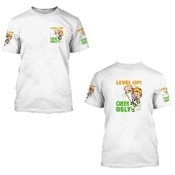 Discover Level Up This Kid Is Now Green Belt Funny Karate Kata Boys 3D T Shirts