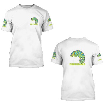 Discover Dino I Raise Tiny Dinosaur Chameleon Lizard Reptile Pet Animal 3D T Shirts