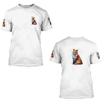 Discover Fox Lover Hand painted Fox Baseball Tees 3D T Shirts