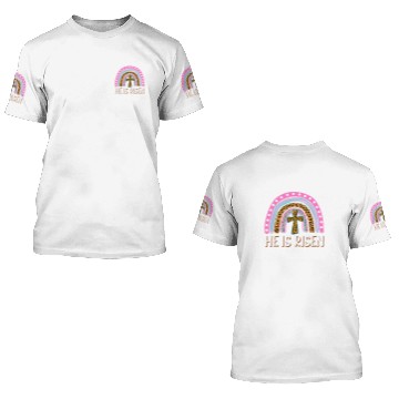 Discover Christian He Is Risen Rainbow Leopard Happy Easter Day Christian Jesus 3 Christ 3D T Shirts