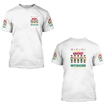 Discover Cricket Fan The Cricket Nutcracker Funny Christmas Cricket Player Zip 3D T Shirts