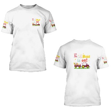 Discover Tractor driving Egg Hunt Is On Tractor Easter Bunny Eggs Boys Kids Toddler 3 Baseball Tees 3D T Shirts