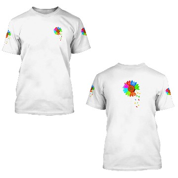 Discover Autism Choose Kind Daisy Flower Awareness Neurodiverse 3D T Shirts