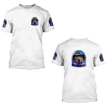 Discover Astronauts Weimaraner in Space Galaxy Astronaut Helmet Dog 3D T Shirts