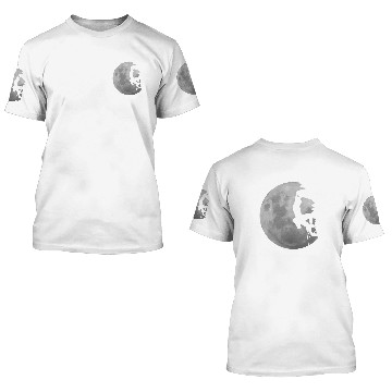 Discover Climbing Climber Full Moon Mountaineering Abseiling Gift 16 mountain Climb 3D T Shirts