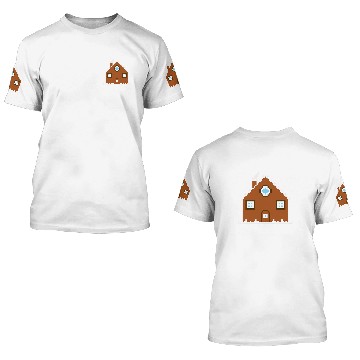 Discover 8 Bit Christmas Gingerbread House Retro Pixel Art 3D T Shirts